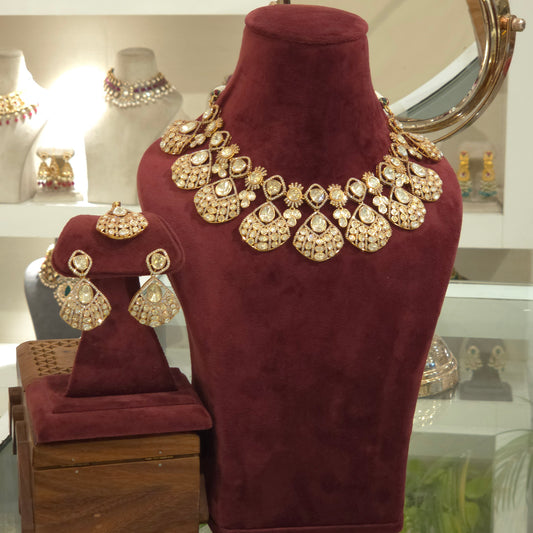 Hetal moissanite polki set