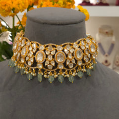 Renee moissanite polki choker set