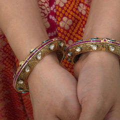 Aasha polki kundan bangles