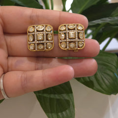 Mahi moissanite polki studs
