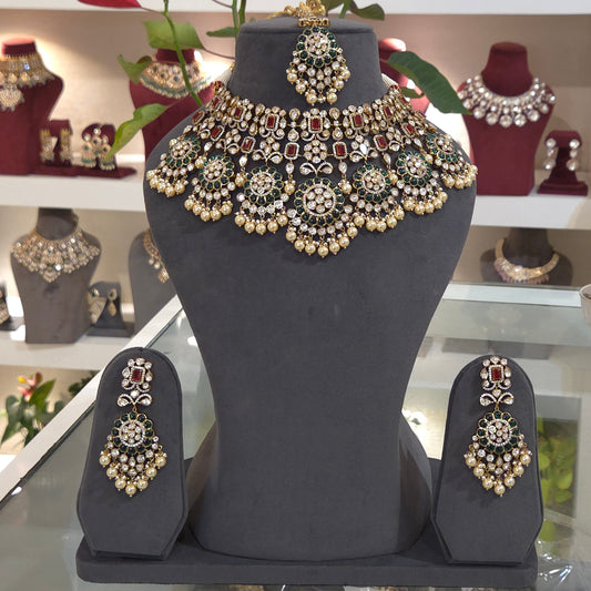 Suparna polki necklace set