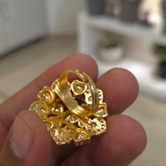 Dhani moissanite polki ring