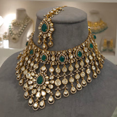 Mehak moissanite polki set .