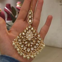 Maheshwati Kundan Polki Maangtikka