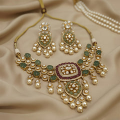 Nargis moissanite polki set