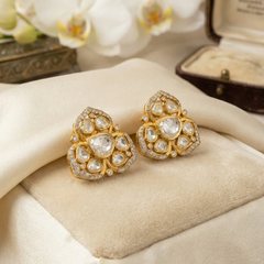 Mahi moissanite polki studs