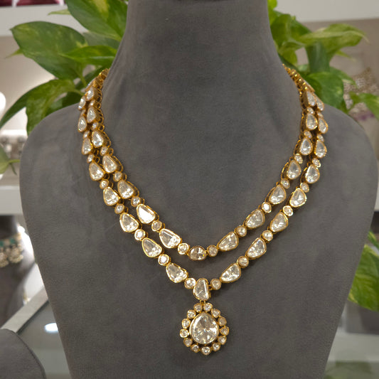 Dharani moissanite polki set