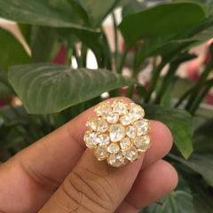 Smitha moissanite polki ring