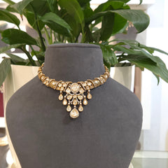 Sanjh polki necklace set
