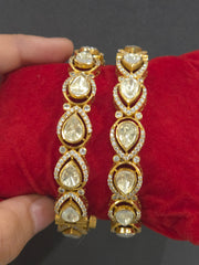 Manvi mossanite polki bangles