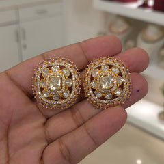 Arzoo moissanite polki studs