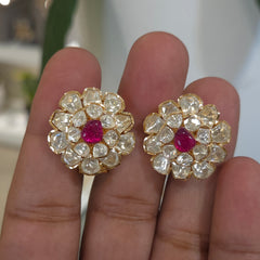 Smitha moissanite polki studs