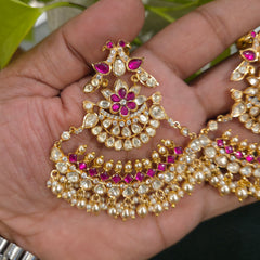 Manjula moissanite polki chaandbali