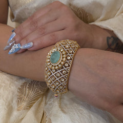 Meher moissanite polki bracelet