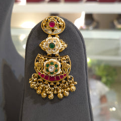 Shrelatha golden kundan set