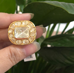 Manvi moissanite polki ring