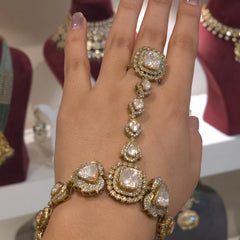 Sonia Moissanite polki Hathphool