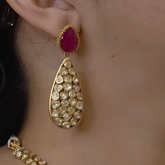 Rohini moissanite polki set