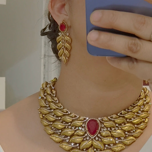 Ria antique golden ad set