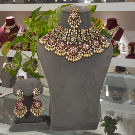 Suparna polki necklace set