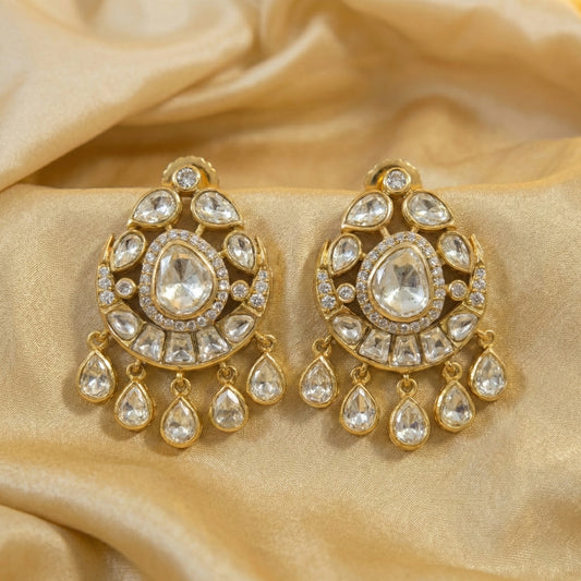 Muskan moissanite polki studs