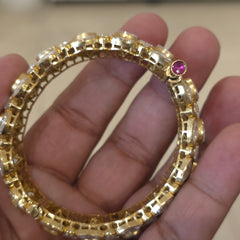 Aavni moissanite polki bangles