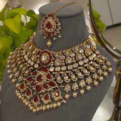 Smitha polki necklace set