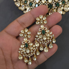 Nihar moissanite polki set
