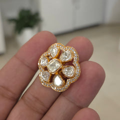 Dharna moissanite polki ring