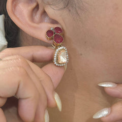 Karni handcrafted moissanite polki set