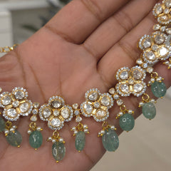 Raasa handsetted moissanite polki set