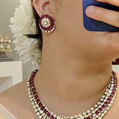 Amritaa Mossanite Polki set