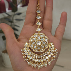 Alisha Moissanite polki maangtikka