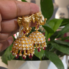 Karin Mossonite polki jhumka