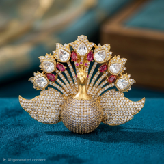 Peacock Ad brooch