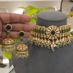 Heena moissanite polki choker set