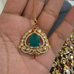 Jugnu polki bridal set