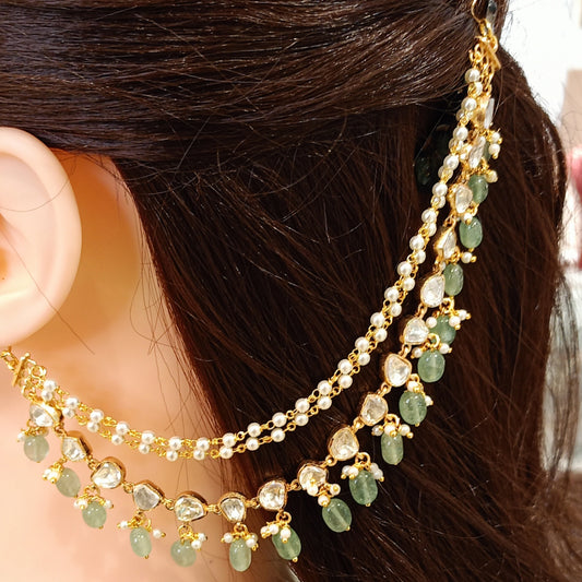 Raha moissanite polki kaanchain