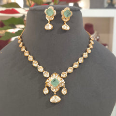 Anisha polki necklace set