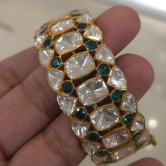 Dhara handset moissanite polki bangle