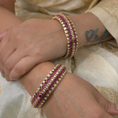 Shagufta moissanite polki bangles