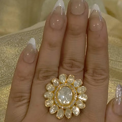 Dhani moissanite polki ring