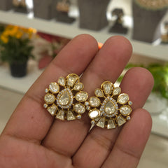 Rama moissanite polki studs