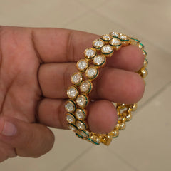 Anu kundan polki bangles