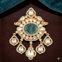 Imran Moissanite polki brooch
