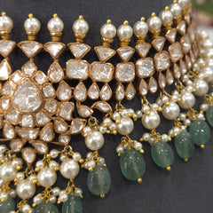 Niharika moissanite polki set