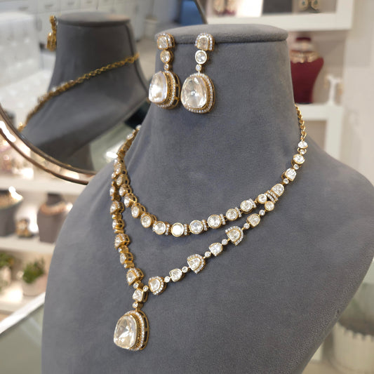 Reha moissanite polki set