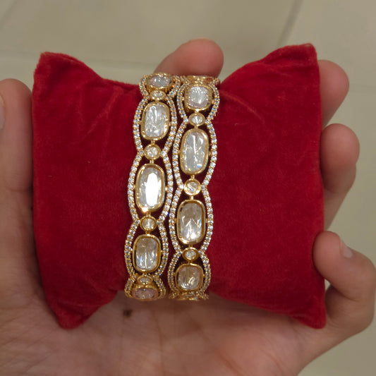 Shina Kundan polki bangles