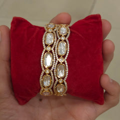 Shina Kundan polki bangles