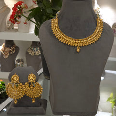 Shesha Antique gold necklace set